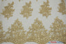 Camilla Embroidery Polyester Fabric - Flower Embroidery With Sequins, Sheer Bridal Lace, 52" Width (1 Yard)