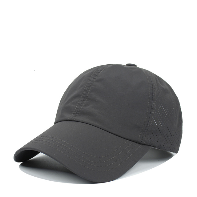 Criss-Cross Cap - Charcoal Fabric - Charcoal, Criss-Cross Ponytail Slot, Adjustable Strap (1 Unit)