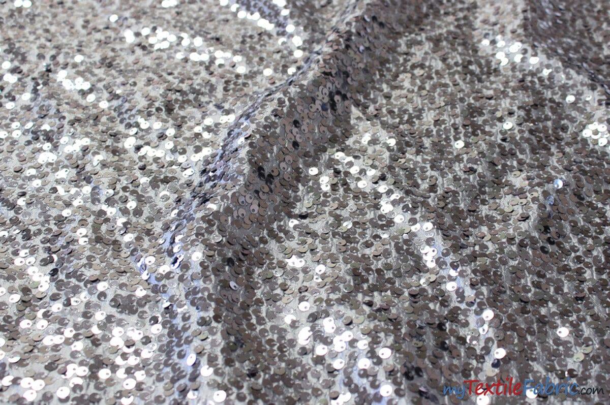 Glitz Sequins Taffeta Polyester Fabric - Raindrop Sequins, 54" Wide (1 Yard)