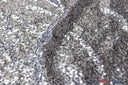Glitz Sequins Taffeta Polyester Fabric - Raindrop Sequins, 54" Wide (1 Yard)