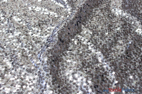 Glitz Sequins Taffeta Polyester Fabric - Raindrop Sequins, 54" Wide (1 Yard)
