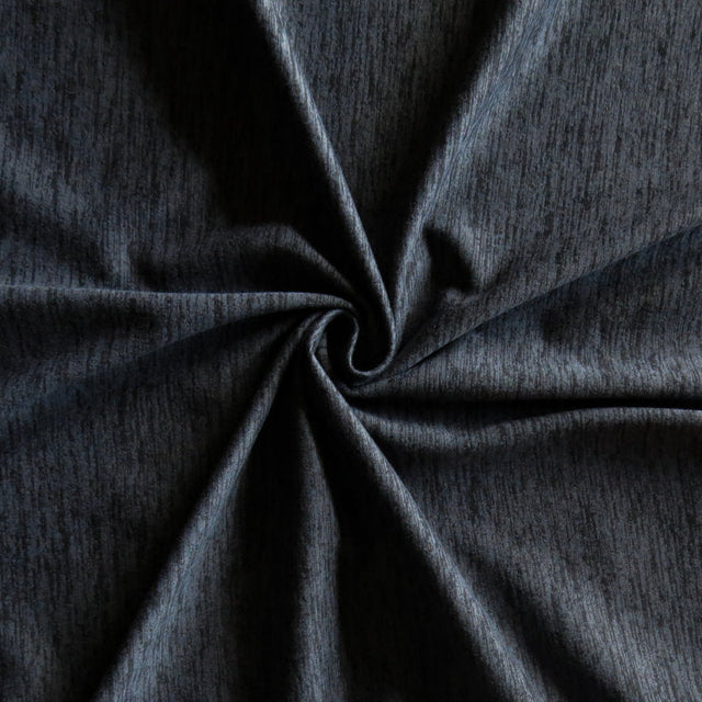 Double Brushed Poly Spandex Jersey Knit Fabric Charcoal/Black Marl 22" Remnant