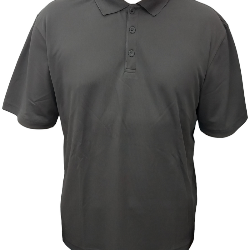 Vision Polo Coolon Polyester Fabric - Charcoal, Regular Fit (1 Piece)