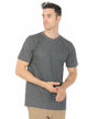 Lucky & Blessed Life 3142P Polyester Cotton Fabric - Charcoal Heather, Sublimation T-Shirt, 4.2 Oz, Side Seam, Ribbed Neck (1 Piece)