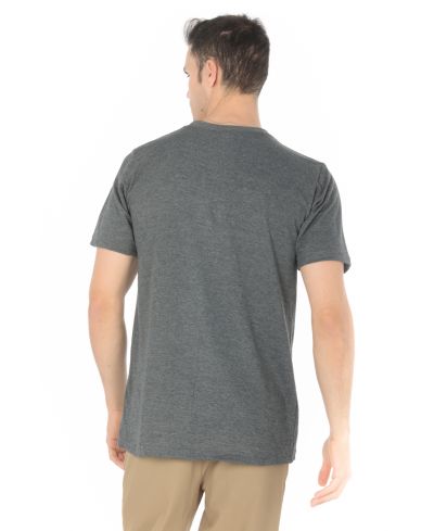 Lucky & Blessed Life 3142P Polyester Cotton Fabric - Charcoal Heather, Sublimation T-Shirt, 4.2 Oz, Side Seam, Ribbed Neck (1 Piece)