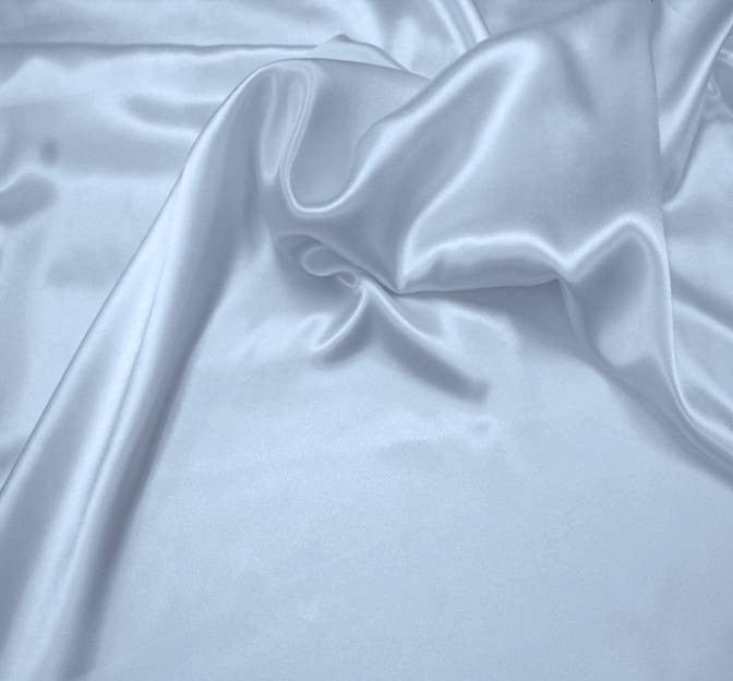 Charmeuse Blue 100 Percent Polyester Fabric - Blue Satin Charmeuse, 58/60" Width (1 Yard)