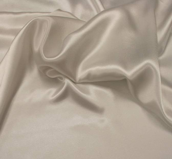 Charmeuse Grey 100 Percent Polyester Fabric - Grey Satin Charmeuse, 58/60" Width (1 Yard)