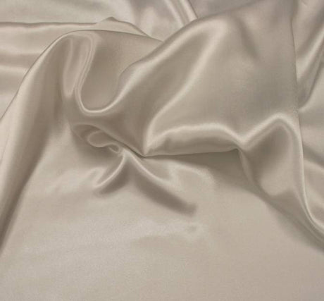 Charmeuse Grey 100 Percent Polyester Fabric - Grey Satin Charmeuse, 58/60" Width (1 Yard)