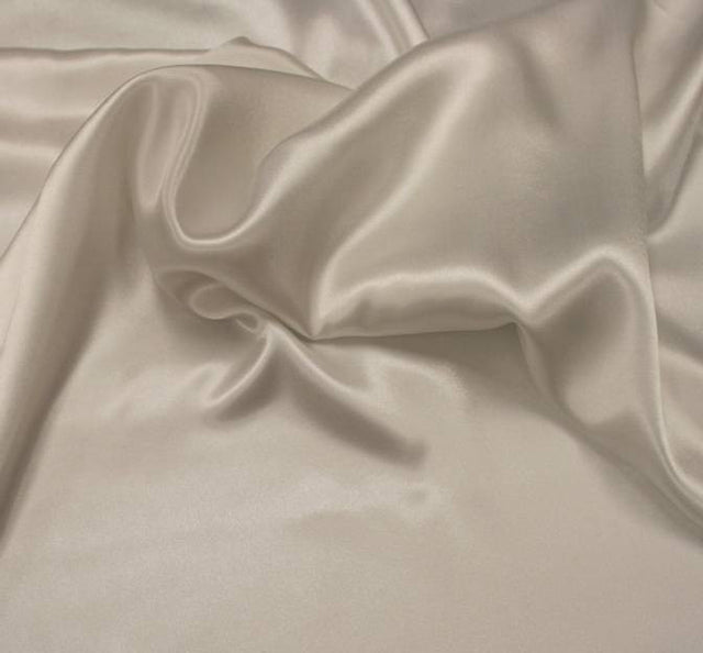 Charmeuse Grey 100 Percent Polyester Fabric - Grey Satin Charmeuse, 58/60" Width (1 Yard)