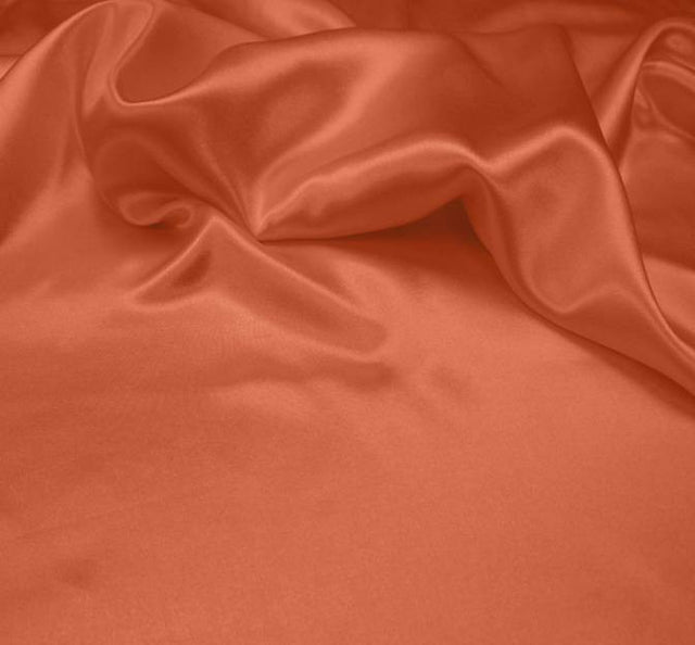 Charmeuse Orange 100 Percent Polyester Fabric - Orange, Satin Charmeuse, 58/60" Width (1 Yard)