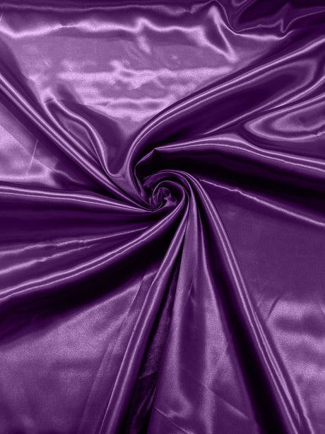 Charmeuse Satin Polyester Fabric - Solid Glossy Finish, 58" Width (1 Yard)