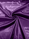 Charmeuse Satin Polyester Fabric - Solid Glossy Finish, 58" Width (1 Yard)
