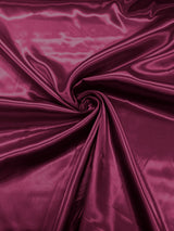 Charmeuse Satin Polyester Fabric - Solid Glossy Finish, 58" Width (1 Yard)