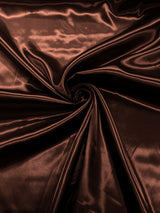 Charmeuse Satin Polyester Fabric - Solid Glossy Finish, 58" Width (1 Yard)