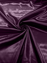 Charmeuse Satin Polyester Fabric - Solid Glossy Finish, 58" Width (1 Yard)