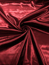 Charmeuse Satin Polyester Fabric - Solid Glossy Finish, 58" Width (1 Yard)