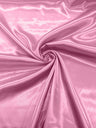 Charmeuse Satin Polyester Fabric - Solid Glossy Finish, 58" Width (1 Yard)