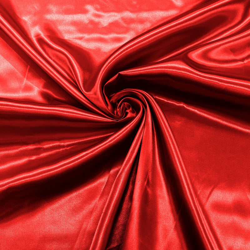 Charmeuse Satin Polyester Fabric - Solid Glossy Finish, 58" Width (1 Yard)