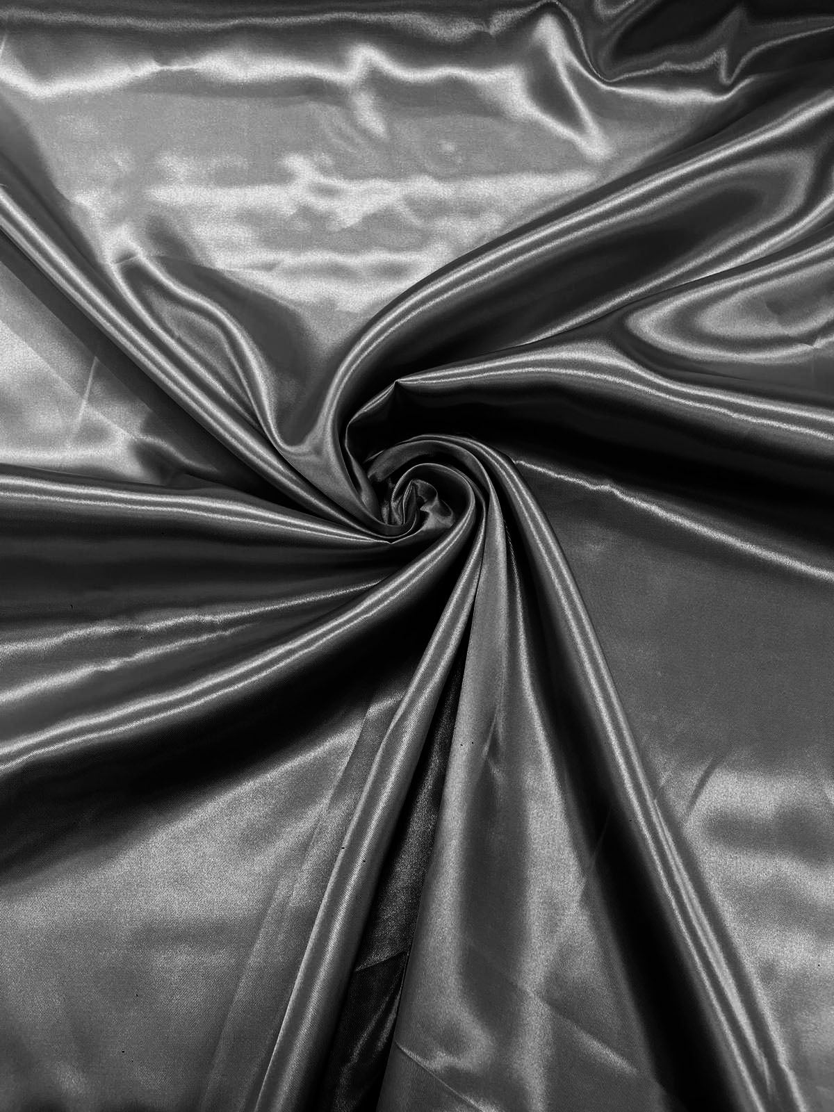 Charmeuse Satin Polyester Fabric - Solid Glossy Finish, 58" Width (1 Yard)