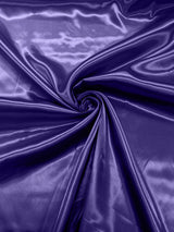 Charmeuse Satin Polyester Fabric - Solid Glossy Finish, 58" Width (1 Yard)