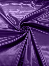 Charmeuse Satin Polyester Fabric - Solid Glossy Finish, 58" Width (1 Yard)