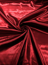 Charmeuse Satin Polyester Fabric - Solid Glossy Finish, 58" Width (1 Yard)