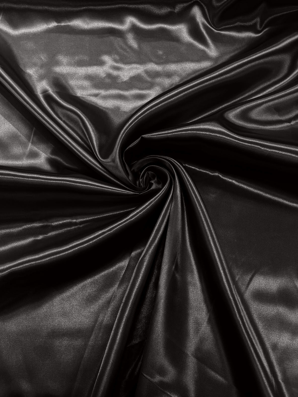 Charmeuse Satin Polyester Fabric - Solid Glossy Finish, 58" Width (1 Yard)