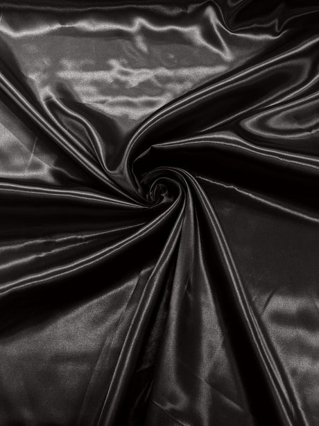 Charmeuse Satin Polyester Fabric - Solid Glossy Finish, 58" Width (1 Yard)