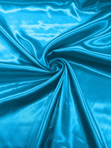 Charmeuse Satin Polyester Fabric - Solid Glossy Finish, 58" Width (1 Yard)
