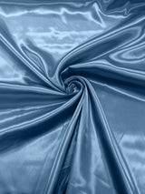 Charmeuse Satin Polyester Fabric - Solid Glossy Finish, 58" Width (1 Yard)
