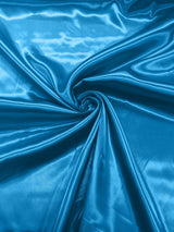 Charmeuse Satin Polyester Fabric - Solid Glossy Finish, 58" Width (1 Yard)