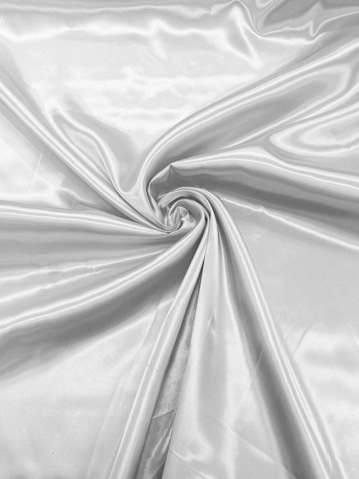 Charmeuse Satin Polyester Fabric - Solid Glossy Finish, 58" Width (1 Yard)
