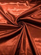 Charmeuse Satin Polyester Fabric - Solid Glossy Finish, 58" Width (1 Yard)
