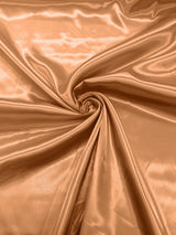 Charmeuse Satin Polyester Fabric - Solid Glossy Finish, 58" Width (1 Yard)