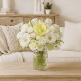 Christmas Snow Flower Bouquet Fresh Mixed Arrangement