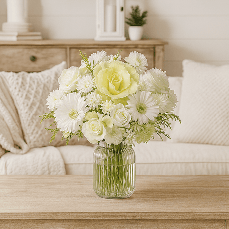 Christmas Snow Flower Bouquet Fresh Mixed Arrangement