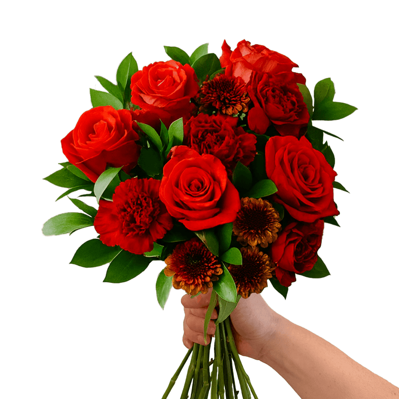 Autumn Straw Hat Flower Bouquet Fresh Mixed Arrangement
