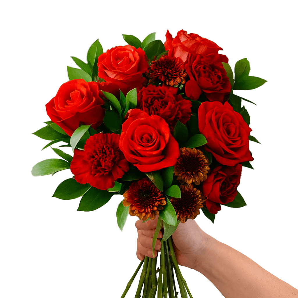 Autumn Straw Hat Flower Bouquet Fresh Mixed Arrangement