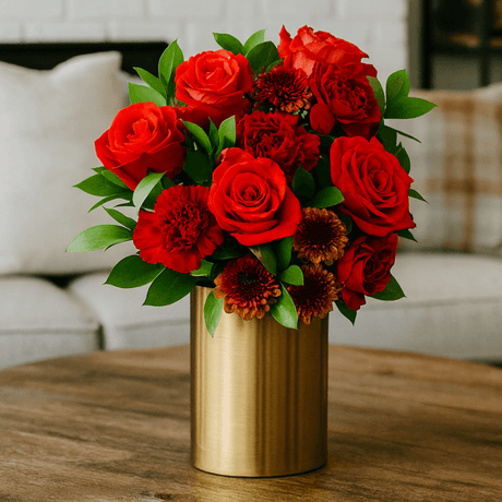 Autumn Straw Hat Flower Bouquet Fresh Mixed Arrangement