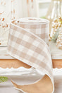 4" x 5 Yard Cotton Checks Taffeta Ribbon