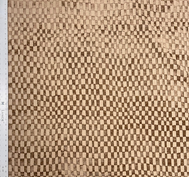 Chenille Upholstery Fabric Checkmate Checkered Design