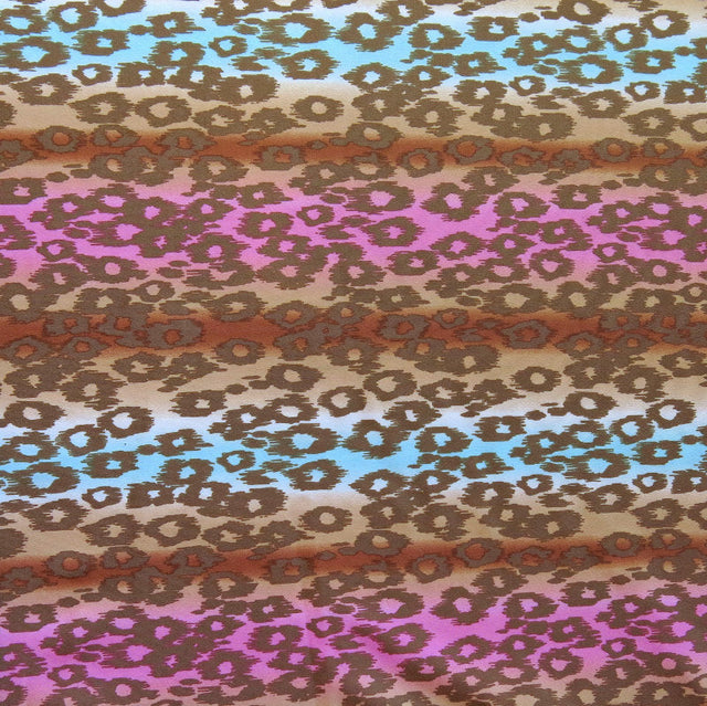 Swim Knit Nylon Spandex Cheetah Stripes 34" Remnant