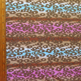 Swim Knit Nylon Spandex Cheetah Stripes 34" Remnant