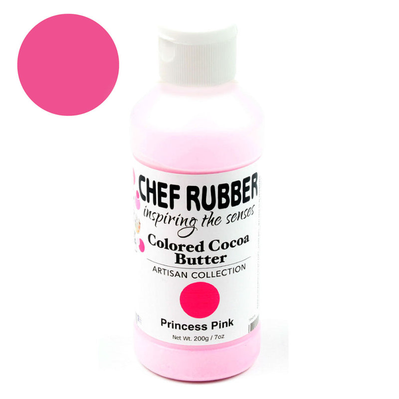 Chef Rubber Artisan Princess Pink Cocoa Butter, 200g/7 Oz