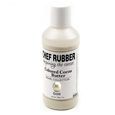 Chef Rubber Gold Pearl Cocoa Butter, 7 oz.
