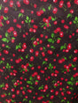 Black Cherries Poly Cotton Fabric - Black Cherries Print, 59/60" Width (1 Yard)