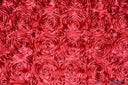Rosette Satin Polyester Fabric - 3D Satin Floral Embroidery, 52/54" Width (Yards, Bolts, Sample Swatch)