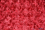 Rosette Satin Polyester Fabric - 3D Satin Floral Embroidery, 52/54" Width (Yards, Bolts, Sample Swatch)