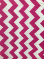 Fuchsia 1" Chevron Poly Cotton Fabric - Fuchsia Chevron, 59/60" Width (1 Yard)