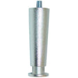 CHG (Component Hardware Group) OEM # AE60-1653, Nickel Die Cast Zamak 4" Adjustable Equipment Leg; Flange Foot; 3/8"-16 Stud Mount